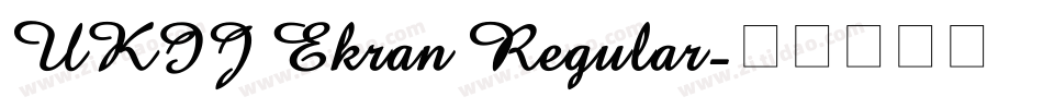 UKIJ Ekran Regular字体转换